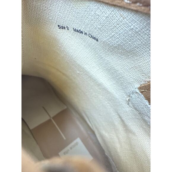 Dolce Vita Nashe Western Boots Women's 9 Tan Leather Ivory Pointed Toe Pull On - Picture 10 of 11